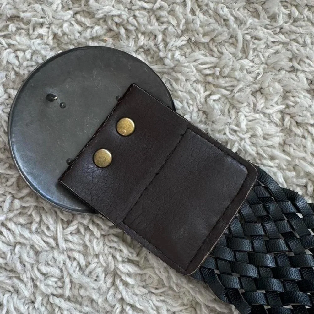 Vintage y2k Braided Belt with Gold Belt Boho Western